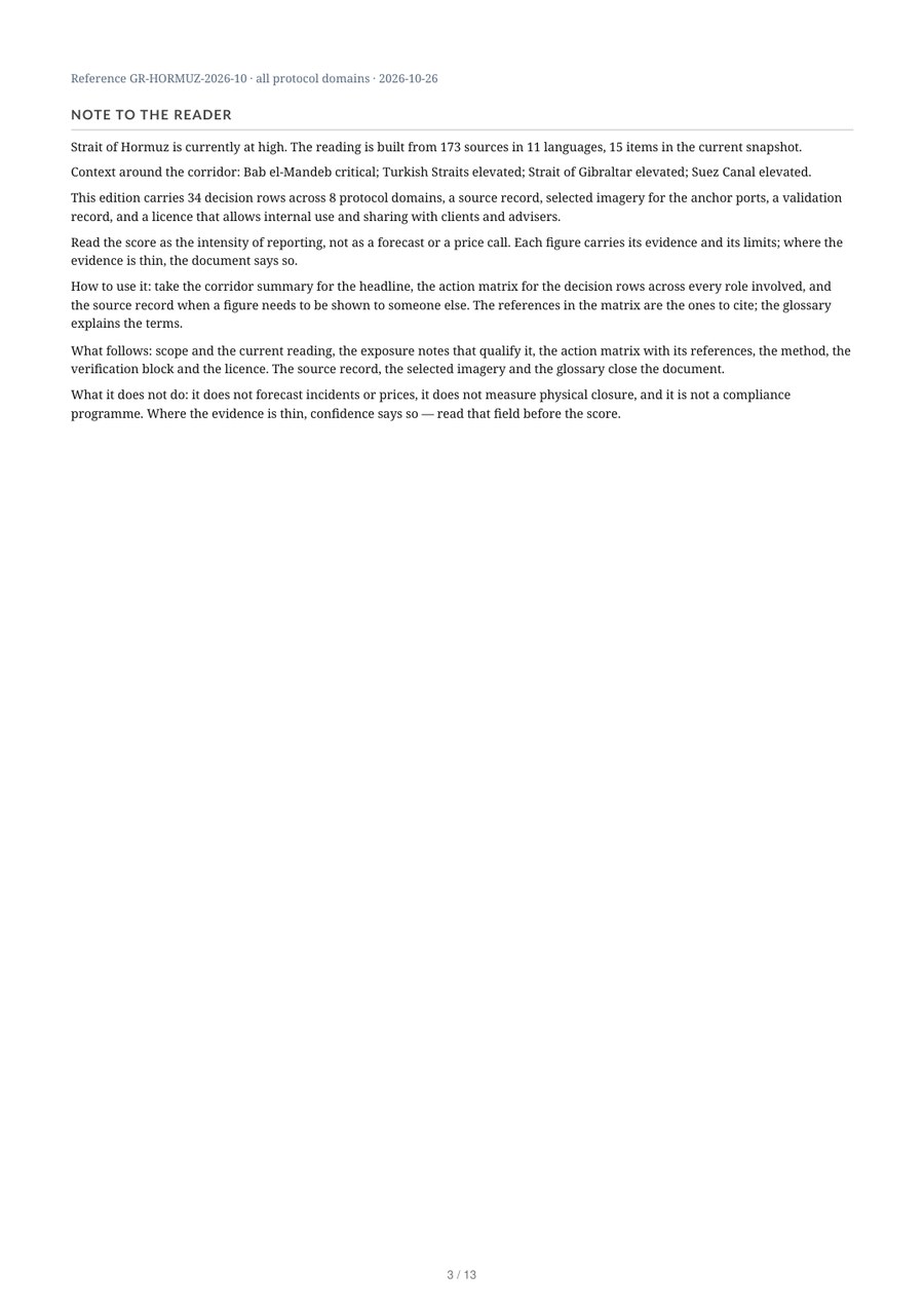 Page 3 — note to the reader